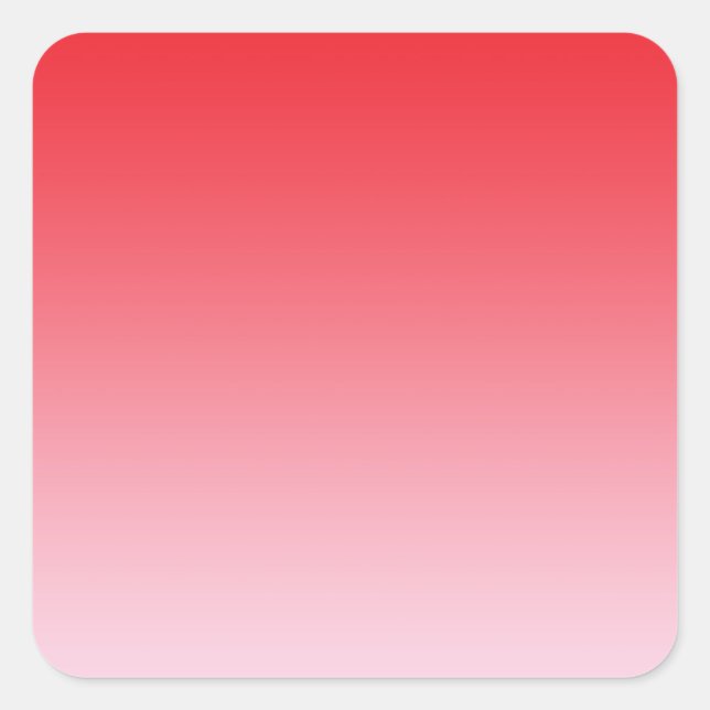 Pegatina Cuadrada Ombre rojo (Anverso)