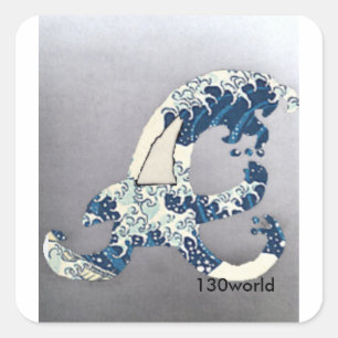 Pegatina Cuadrada Onda de Atlanta