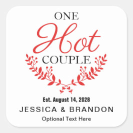 Pegatina Cuadrada One Hot Couple Square Label HS036sqn