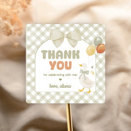 Pegatina Cuadrada One Silly Goose Spring Birthday