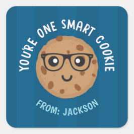 Pegatina Cuadrada One Smart Cookie Valentine's Day Sticker