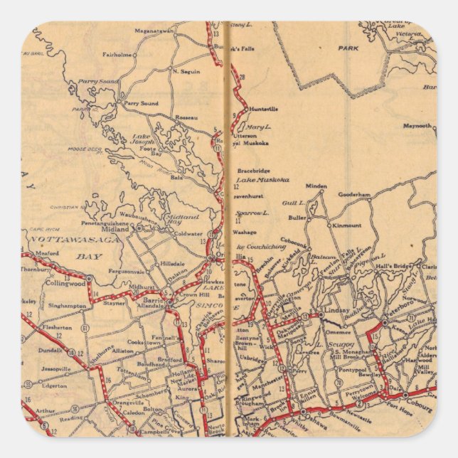 Pegatina Cuadrada Ontario 3 (Anverso)