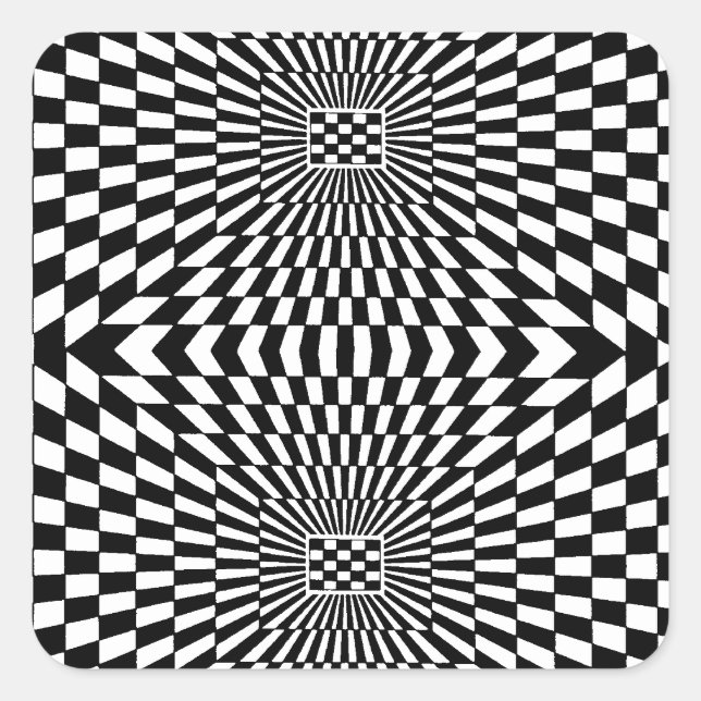 Pegatina Cuadrada OP-Art #11 en Emporio Moffa (Anverso)
