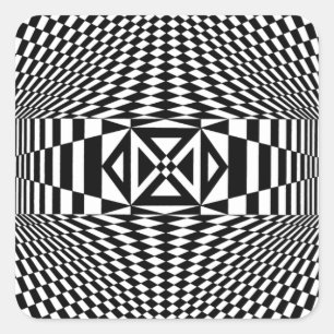 Pegatina Cuadrada OP-Art #12 en Emporio Moffa