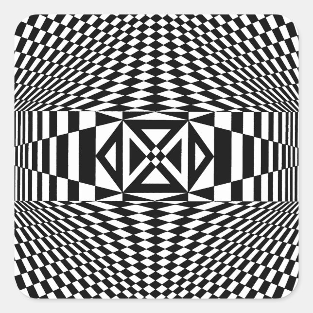 Pegatina Cuadrada OP-Art #12 en Emporio Moffa (Anverso)