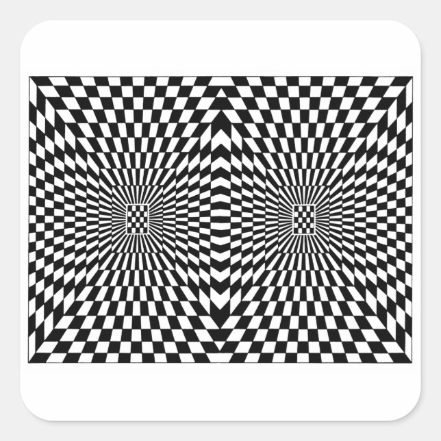 Pegatina Cuadrada OP-Art #6 en Emporio Moffa (Anverso)