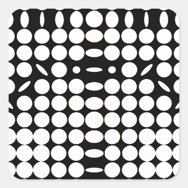 Pegatina Cuadrada OP-Art #6 en Emporio Moffa (Anverso)