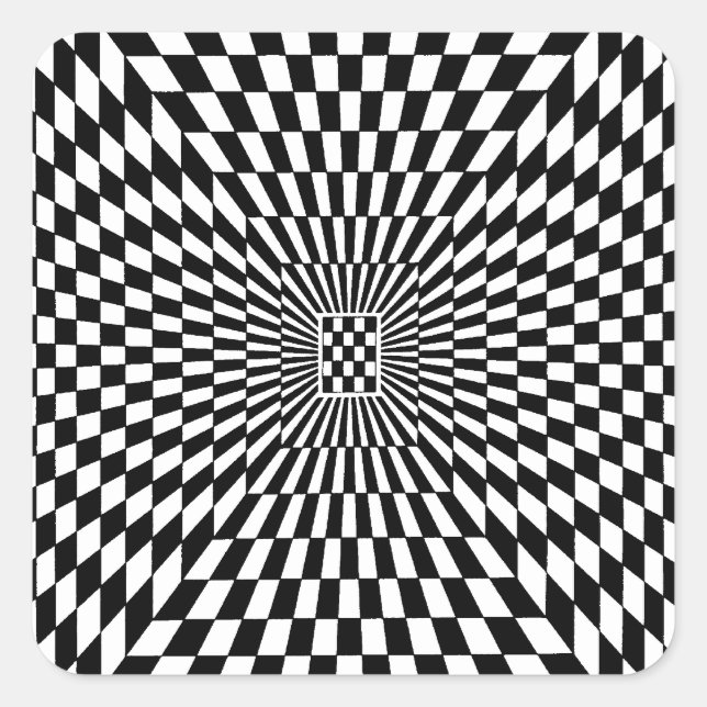 Pegatina Cuadrada OP-Art #8 en Emporio Moffa (Anverso)