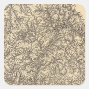 Pegatina Cuadrada Operaciones militares de la Campaña de Atlanta 2