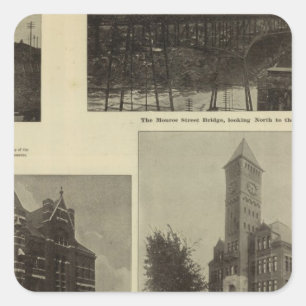 Pegatina Cuadrada Opiniónes, la prosperidad de Spokane