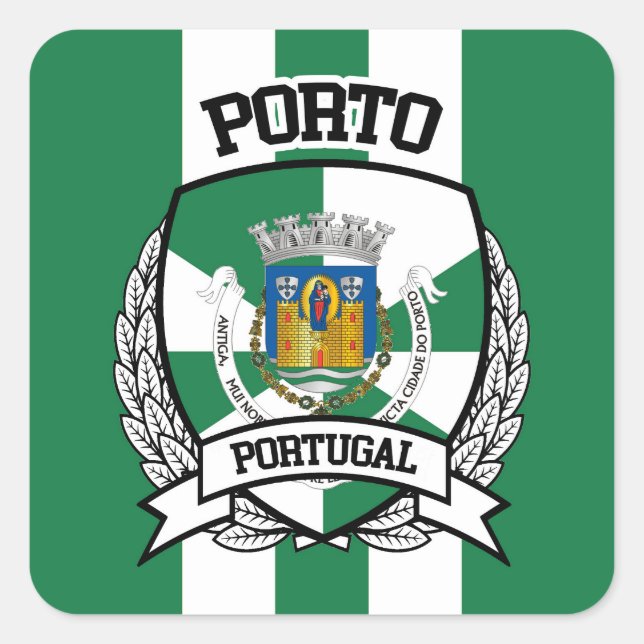 Pegatina Cuadrada Oporto (Anverso)