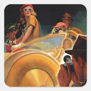 Pegatina Cuadrada Oportunidad de la foto