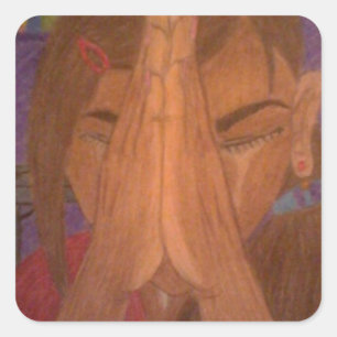 Pegatina Cuadrada oración