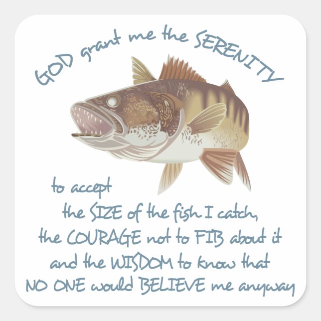 Pegatina Cuadrada Oración de los pescadores (Anverso)