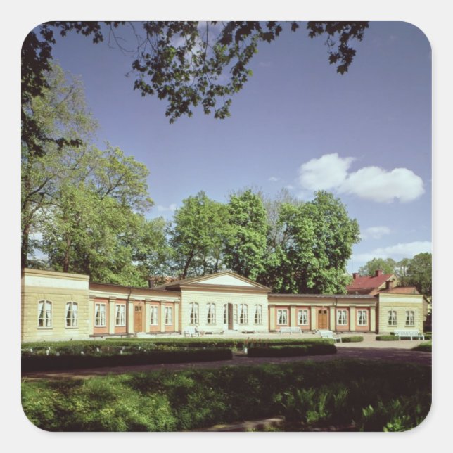 Pegatina Cuadrada Orangery Botanical Gardens (Anverso)