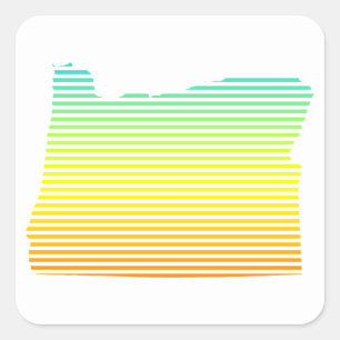 Pegatina Cuadrada oregon chill fade