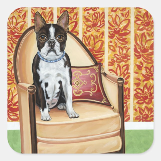 Pegatina Cuadrada Oreo Cookie Boston (Anverso)