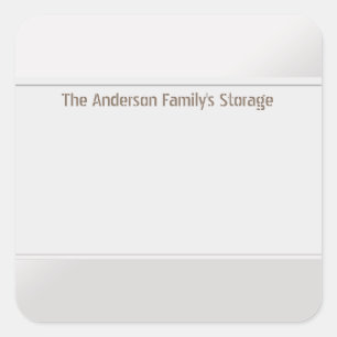 Pegatina Cuadrada Organizar etiquetas limpias de un color plateado