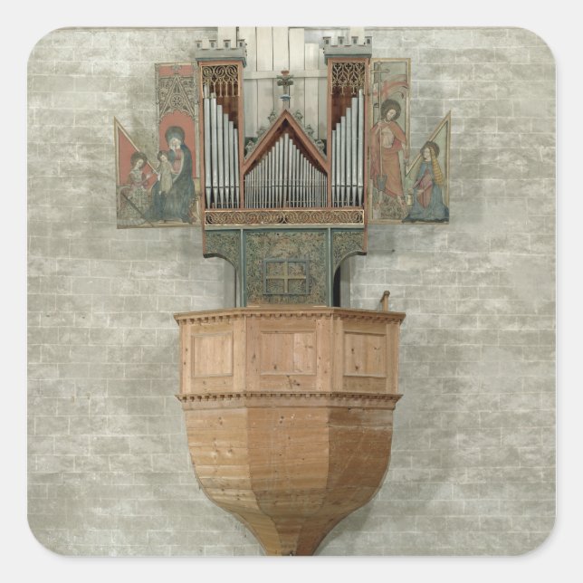 Pegatina Cuadrada Órgano, 1390 (Anverso)