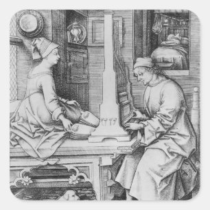 Pegatina Cuadrada Órgano positivo