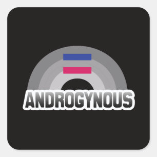 Pegatina Cuadrada Orgullo Androgynous