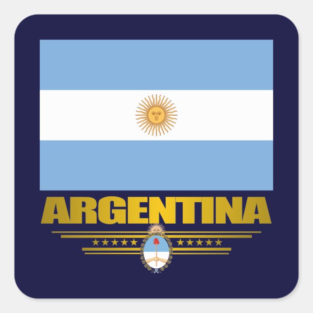 Pegatina Cuadrada "Orgullo argentino" (Anverso)