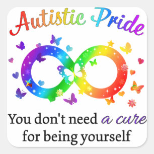 Pegatina Cuadrada Orgullo autista