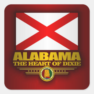 Pegatina Cuadrada Orgullo de Alabama