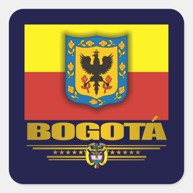 Pegatina Cuadrada "Orgullo de Bogotá" (Anverso)