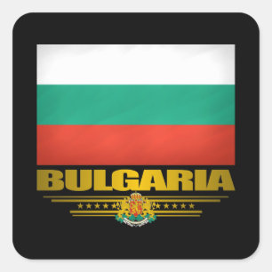 Pegatina Cuadrada Orgullo de Bulgaria