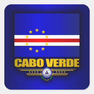 Pegatina Cuadrada Orgullo de Cabo Verde