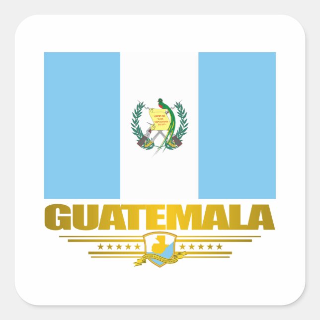 Pegatina Cuadrada Orgullo de Guatemala (Anverso)