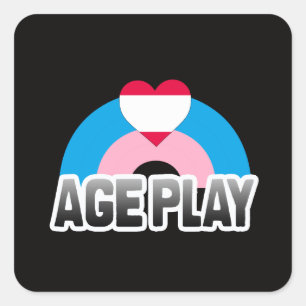 Pegatina Cuadrada Orgullo de Juego de Edad