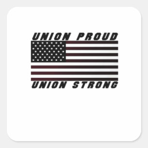 Pegatina Cuadrada Orgullo de la Unión - Clásico fuerte de la Unión