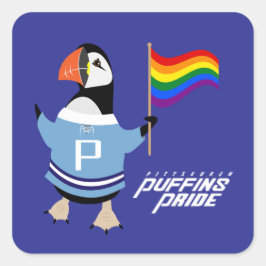 Pegatina Cuadrada Orgullo de McGuffin Puffin