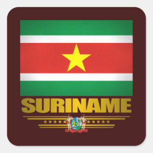 Pegatina Cuadrada "Orgullo de Suriname "