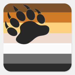 Pegatina Cuadrada Orgullo Gay Bear - Pegatinas cuadrados