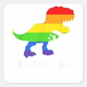 Pegatina Cuadrada Orgullo Gaysaurus Rex Gay