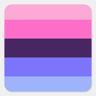 Pegatina Cuadrada Orgullo omnisexual LGBTQ