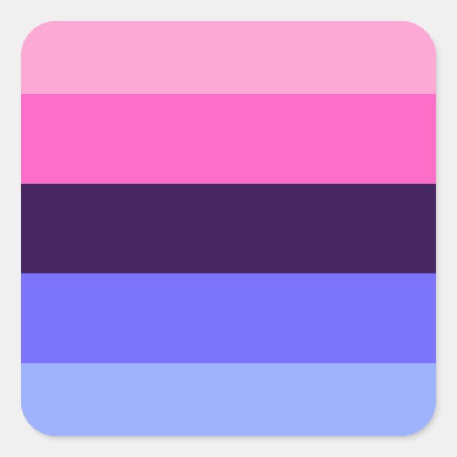 Pegatina Cuadrada Orgullo omnisexual LGBTQ (Anverso)