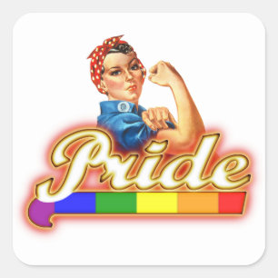 Pegatina Cuadrada Orgullo Orgullo Gay Orgullo Brillante Podemos Hace