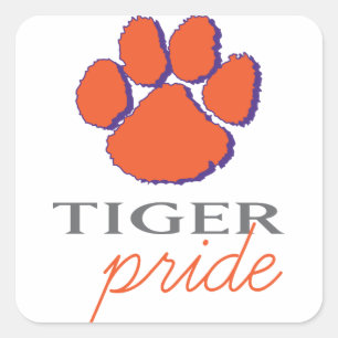 Pegatina Cuadrada Orgullo tigre