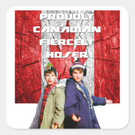 Pegatina Cuadrada Orgulloso canadiense - Bob & Doug McKenzie