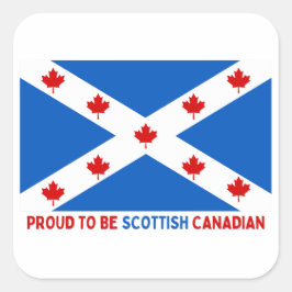 PEGATINA CUADRADA ¡ORGULLOSO DE SER CANADIENSE ESCOCIA!