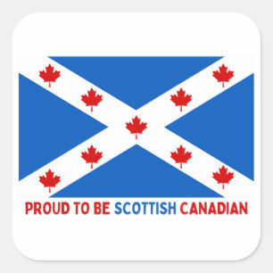 PEGATINA CUADRADA ¡ORGULLOSO DE SER CANADIENSE ESCOCIA!