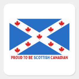 PEGATINA CUADRADA ¡ORGULLOSO DE SER CANADIENSE ESCOCIA!