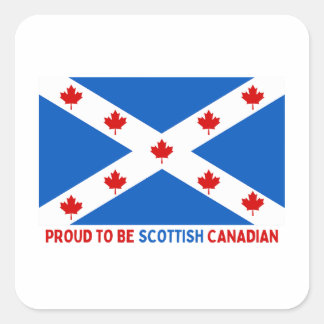 PEGATINA CUADRADA ¡ORGULLOSO DE SER CANADIENSE ESCOCIA!