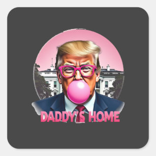 Pegatina Cuadrada Orgulloso Maga Trump ganó las elecciones 2024