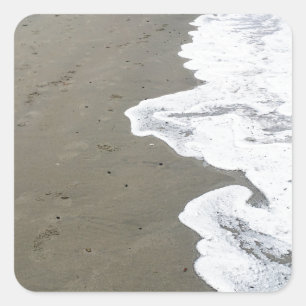 Pegatina Cuadrada orilla de nieve