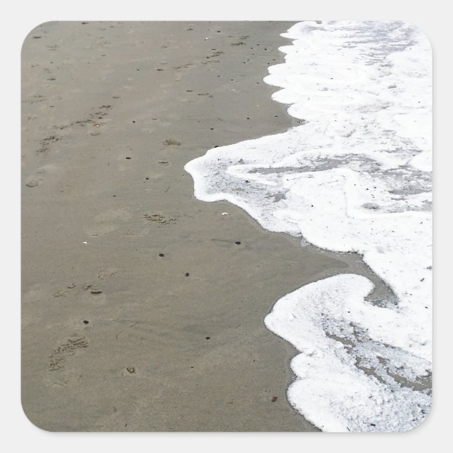 Pegatina Cuadrada orilla de nieve (Anverso)